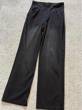 a new day Black Wide Leg Pants with Elastic Waistband